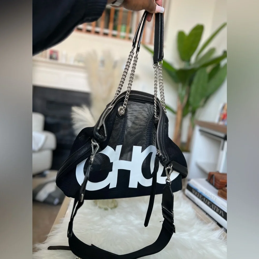 JIMMY CHOO Mesh Tote Bag w/ COA~NWOT🔥😍 - Picture 9 of 17